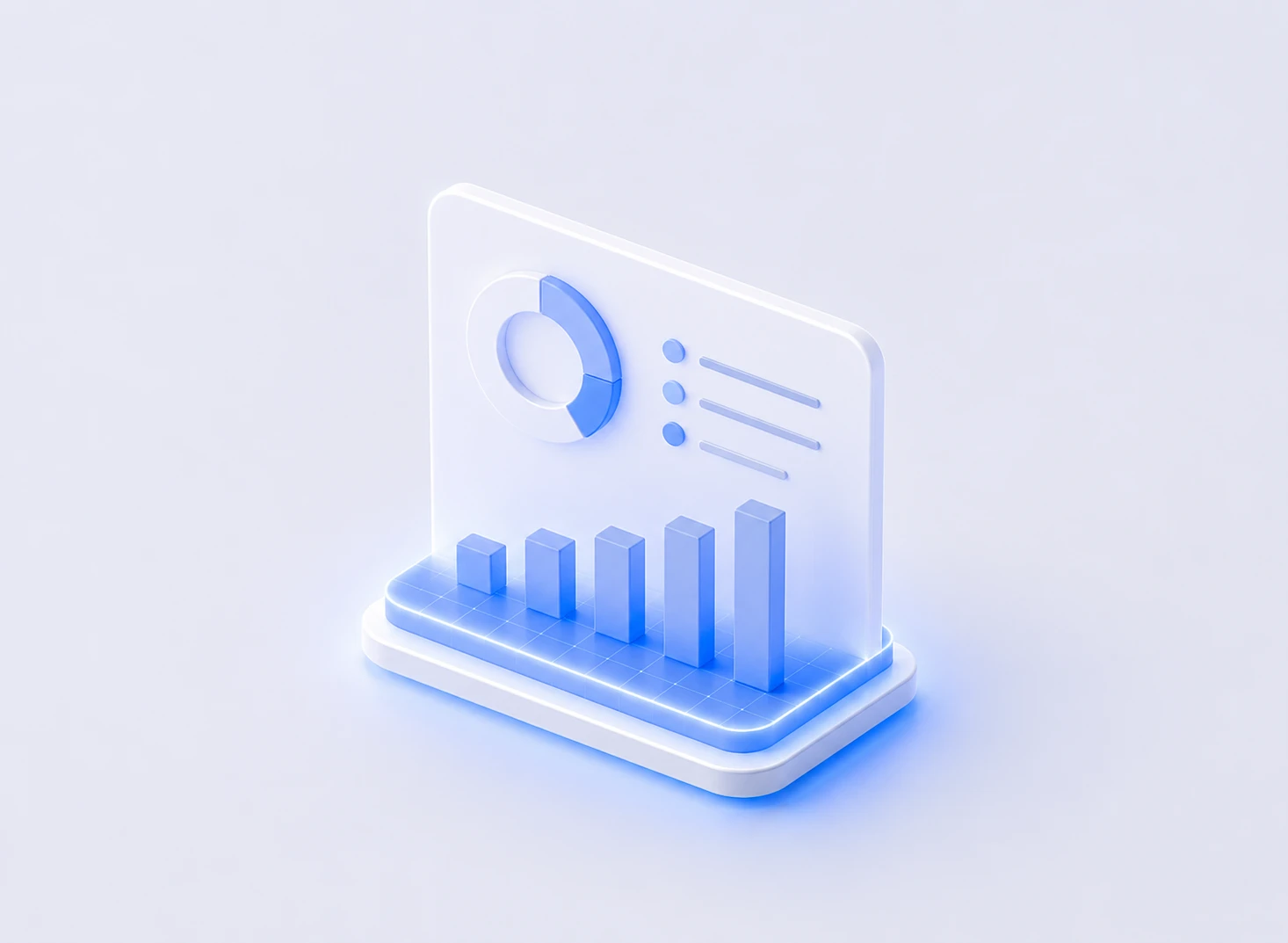 Isometric strategic intelligence dashboard illustration